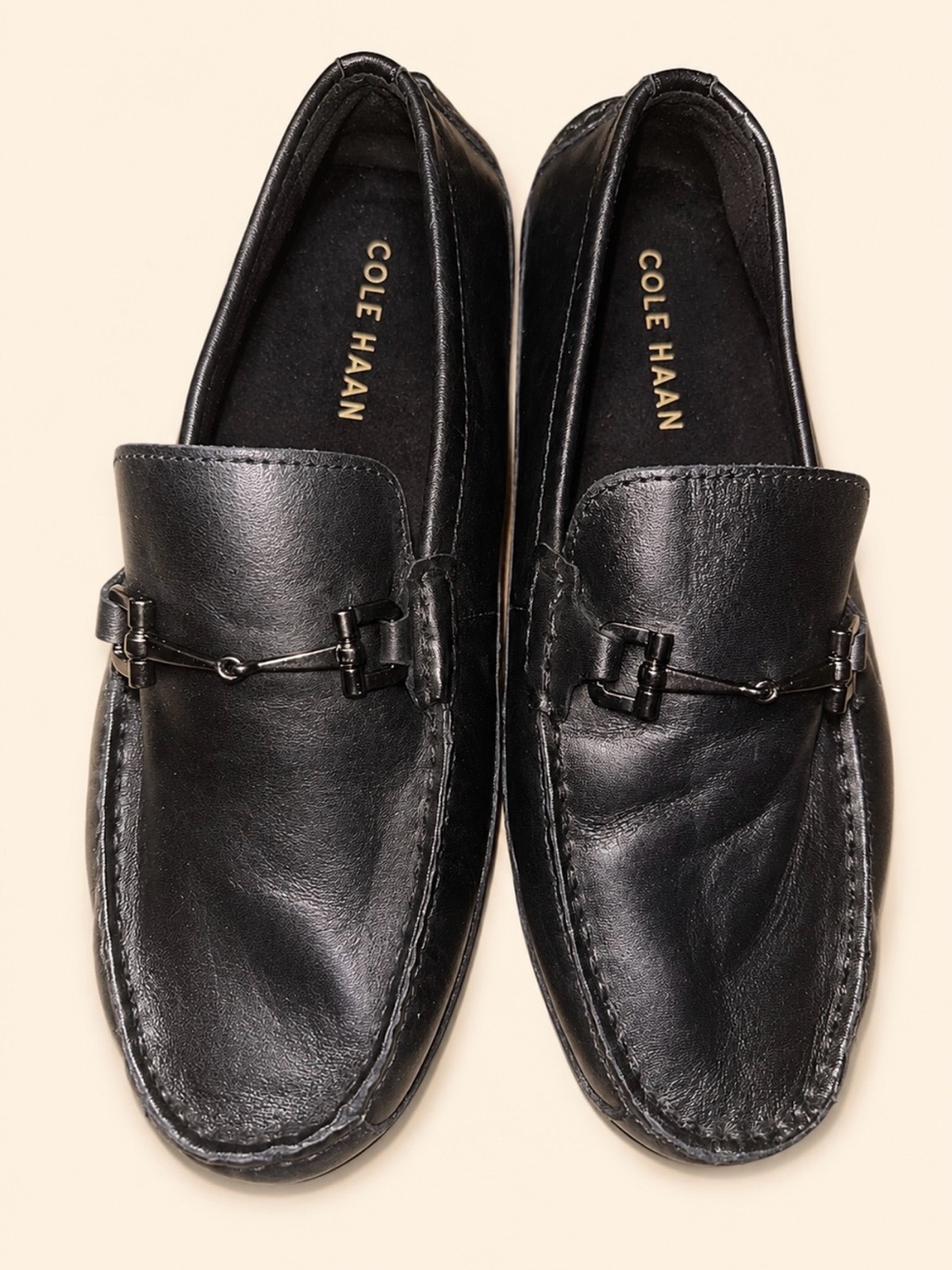 Cole Haan Black Leather Bit-Detail Men’s Loafers,Only worn inside to try on.